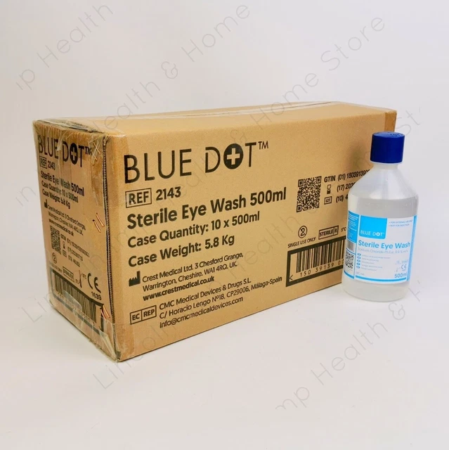 Bottiglie lavaggio occhi 500 ml soluzione salina sterile lavaggio occhi emergenza 10 bottiglie