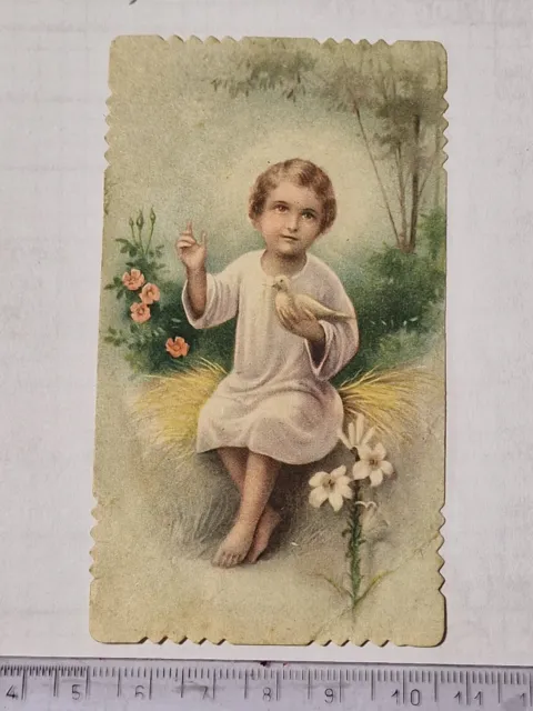 Santino Holy Card fustellato Gesù Bambino Ele 2/771 ZA1026 ^