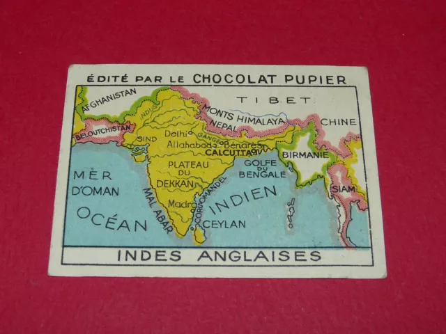 Chromo Indes Anglaises N°92 Chocolat Pupier Asie 1936