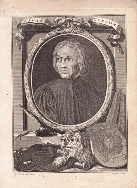 Portrait XVIIIe Jean Charlier Gerson Théologien Théologie Concile de Constance