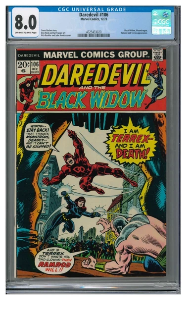 Daredevil #106 (1973) Bronze Age Black Widow Moondragon CGC 8.0 KG096