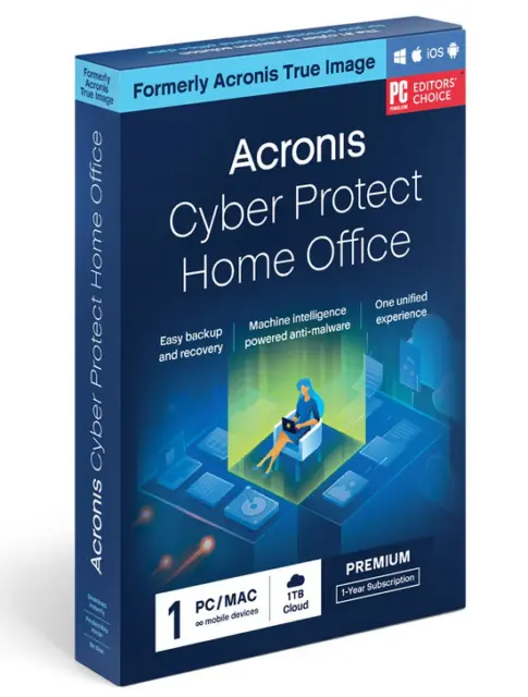 Acronis Cyber Protect Home Office anterior True Image 1, 3 o 5 PC/dispositivos 1 año 3