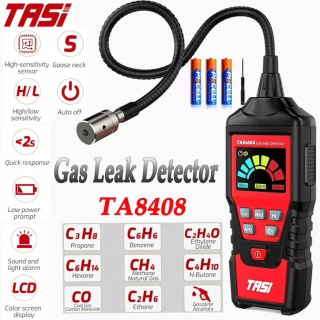 LCD Gas Leak Detector Portable Combustible Gas Detector Handheld Gas Analyzer