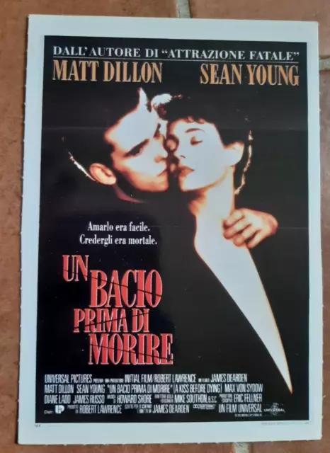 Un Bacio Prima Di Morire (Matt Dillon) - Locandina Originale Ciak (15 X 10 Cm)