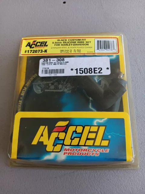 ACCEL 172089K Black Custom Fit Silicone Wire Set - 8.8mm for Harley Davidson