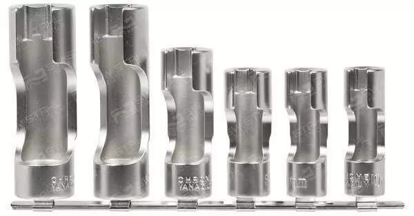 Steckschlüsseleinsätze, 3/8 Zoll, 10-19 mm, offen, 6-teilig, 01482L SW-Stahl