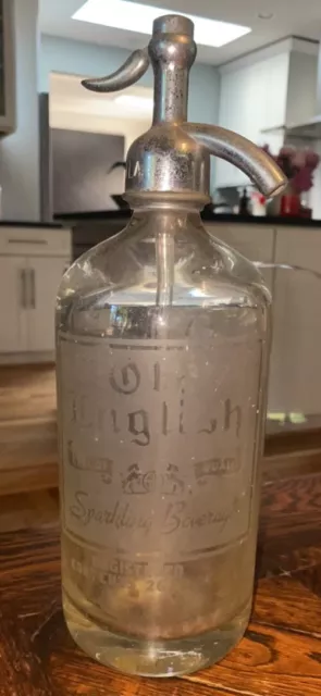 Vintage Baltimore “Old English” SELTZER BOTTLE Barware Bartender
