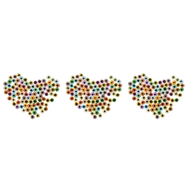 300 Pcs Wiggle Round Dragon Eyes Artificial Eyes Glass Gems Round Glass Puppet