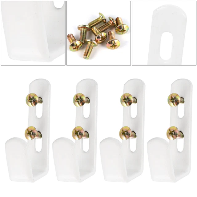 4 PIEZAS Gancho de escalera de madera Litera Cama Portaescaleras Ganchos de escalera Blanco