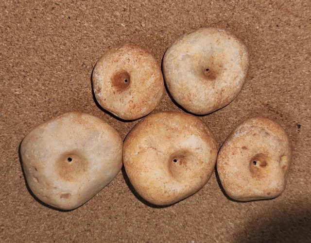 5 ancient neolithic african stone beads mali