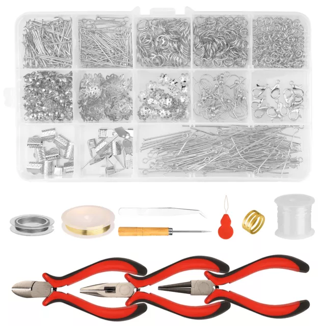 Jewelry Making Kit Sterling Beading Repair Tools Craft Supplies Bead Silver/Gold