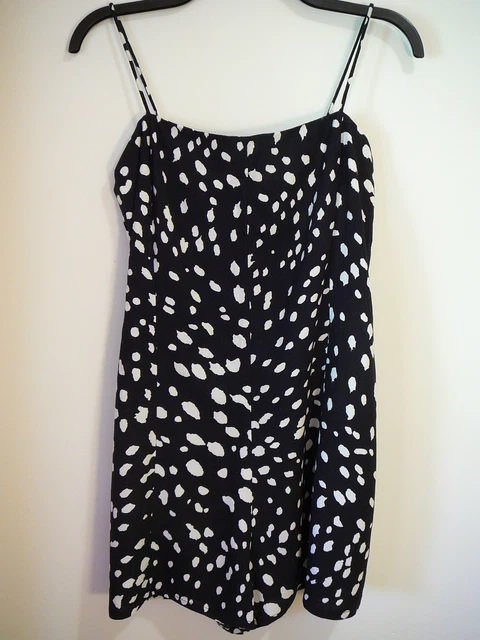 NEW Women's Juniors Size L Large ASOS Brand MOTEL Romper Spaghetti S Black White