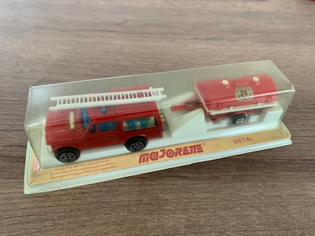 Majorette n°376 Réservoir Range Rover pompier + remorque