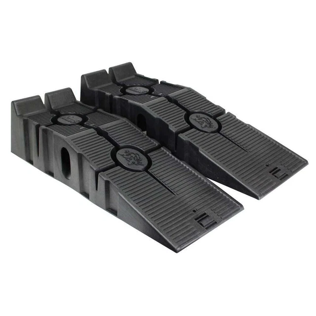 Vehicle Ramp Pair, 12,000lb, Black Resin, GVW Capacity, 11914MI, 2 Pieces