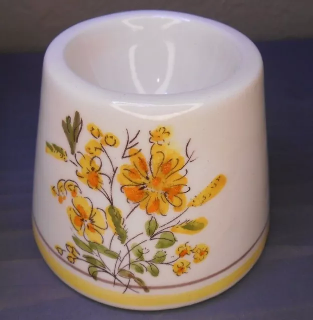 Vintage New Geni Ceramic Egg Cup Holder Hand Painted - Made In Brazil