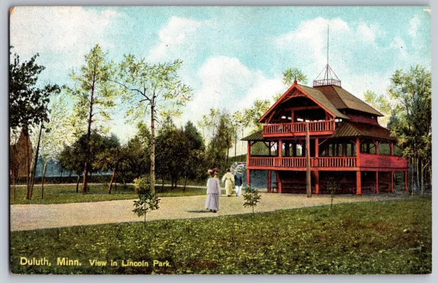 Duluth, Minnesota MN - Scenic View in Lincoln Park - Vintage Postcard - Unposted