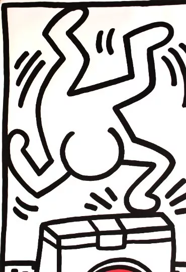 Keith Haring - Lucky Strike “It's Toasted” (bianco) 100 x 70 cm - 1987
