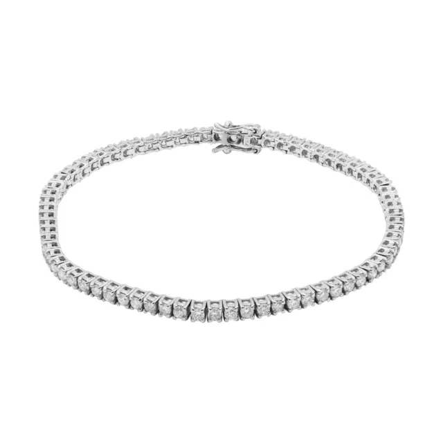 3.45Ct Flawless Diamant Bracelet Tennis pour Femmes 18k Blanc Or Vintage Bijoux