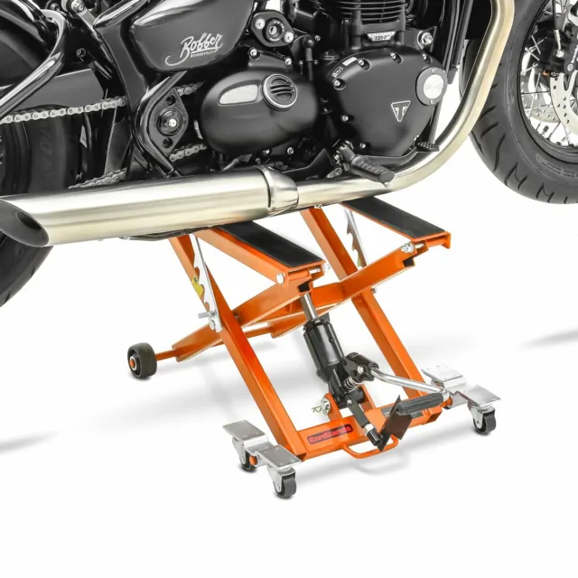 Motorrad Hebebühne XL für Chopper / Custombike Classic orange Scherenheber CB147 2