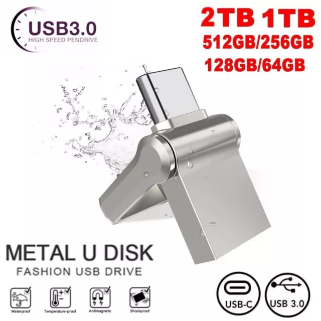 USB 3.0 Memory Stick USB Stick Flash Drive High Speed 2TB 1TB 512 256 128 64GB