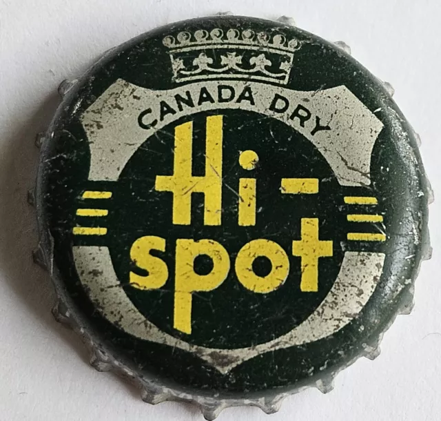 Canada Dry Hi-Spot Cork Lined Soda Bottle Cap; Mechanicville, NY - Used