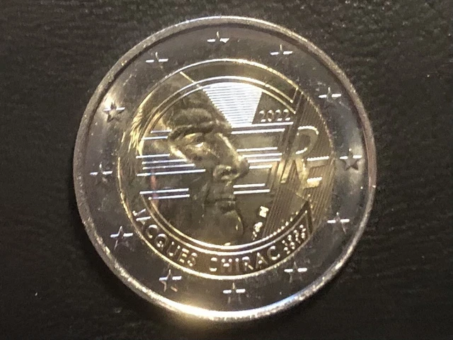 RARE PIÈCE COMMÉMORATIVE de 2 euros 2022 Jacques Chirac EUR 7,90