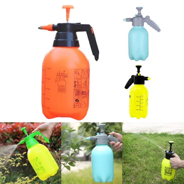 Pulverizador de jardín, paquete de 2 rociadores de bomba de jardín de mano,  botella de agua a presión de 50 onzas para césped y jardín con boquilla de