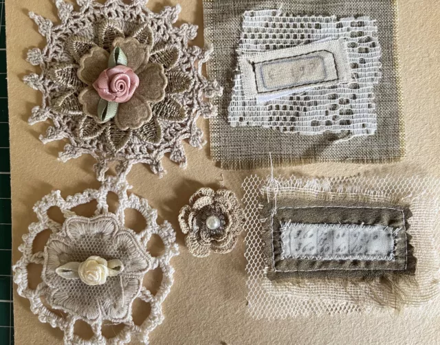 Inspiration Kit Embellishment Pack Snippets-vintage shabby Chic Junk Journals