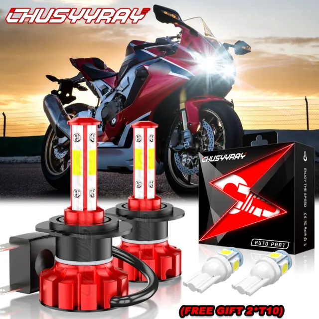 for Honda CBR1000RR 2004-2019 H7 Motorcycle LED Headlight Bulbs Super Bright