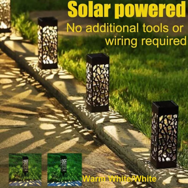 4-16pcs Solar Led Garden Lights Outdoor Waterproof Ground Path Lawn Yard Lamps