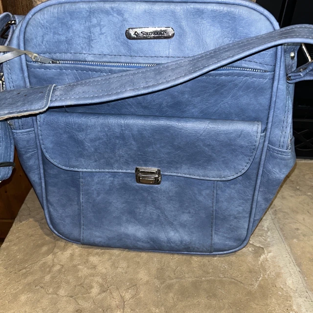 Samsonite Sonora  Shoulder Bag Blue Carry On Luggage Vintage