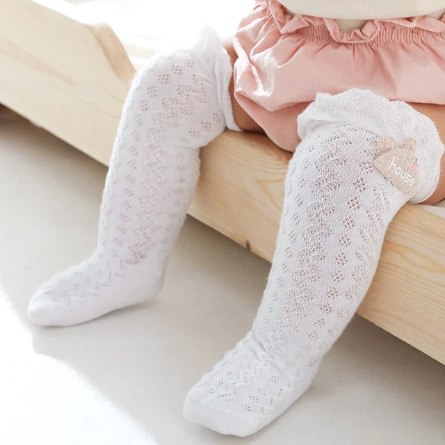 3 coppie Primavera estate calze per neonati in stile sottile calze in rete 8