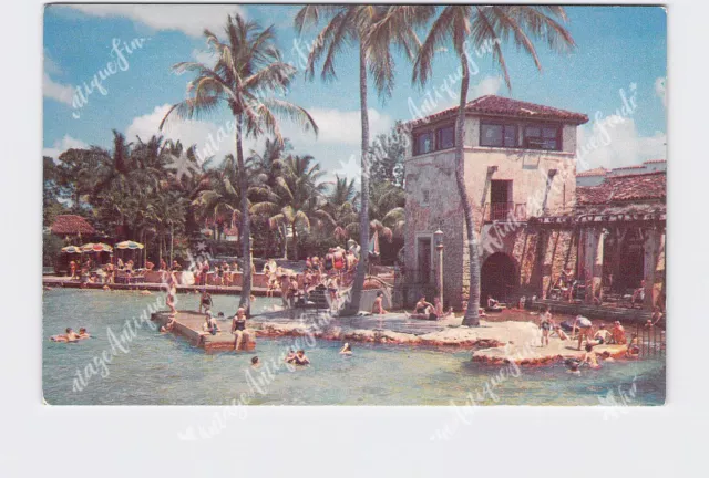 PPC Postcard FL Florida Coral Gables Venetian Pool Advertising