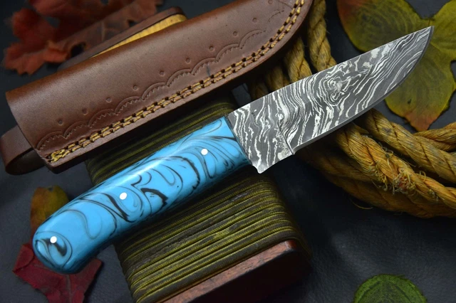 Custom 8.4"OAL Hand Forged Damascus Steel Hunting Knife Handmade (Q996-A) 3