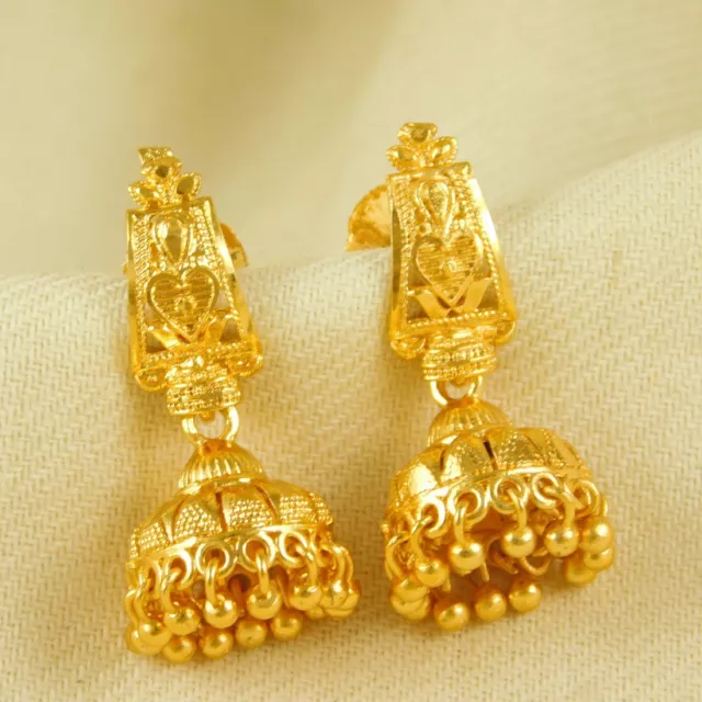 Indian Women Jhumka Jhumki Earrings Traditional Wedding Fashion Ethnic Jewellery