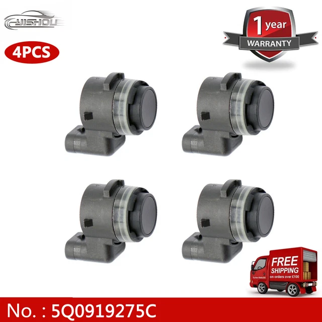 For Audi Porsche VW 4PCS 5Q0919275C GRU Ultrasonic PDC Parking Sensor 5Q0919275A