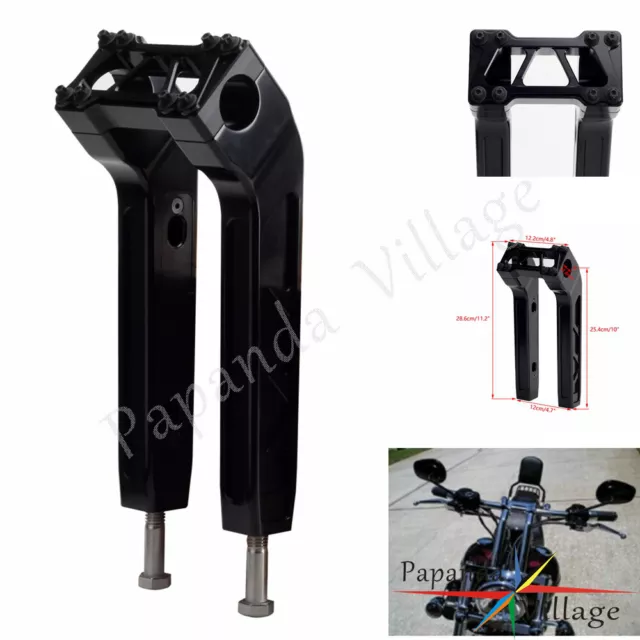 1-1/4" Club Style 10" Tall Handlebar Pullback Riser For Harley FXLR FXLRS FXLRST