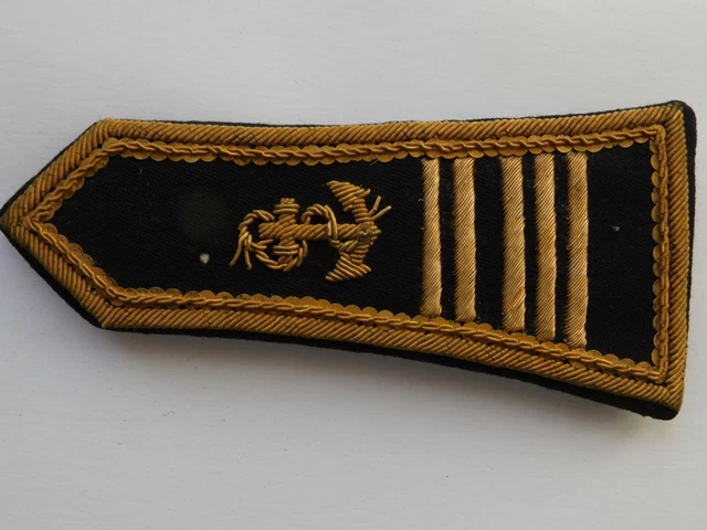 MARINE NATIONALE : 1 Epaulette Capitaine Vaisseau Ancienne / Tenue De