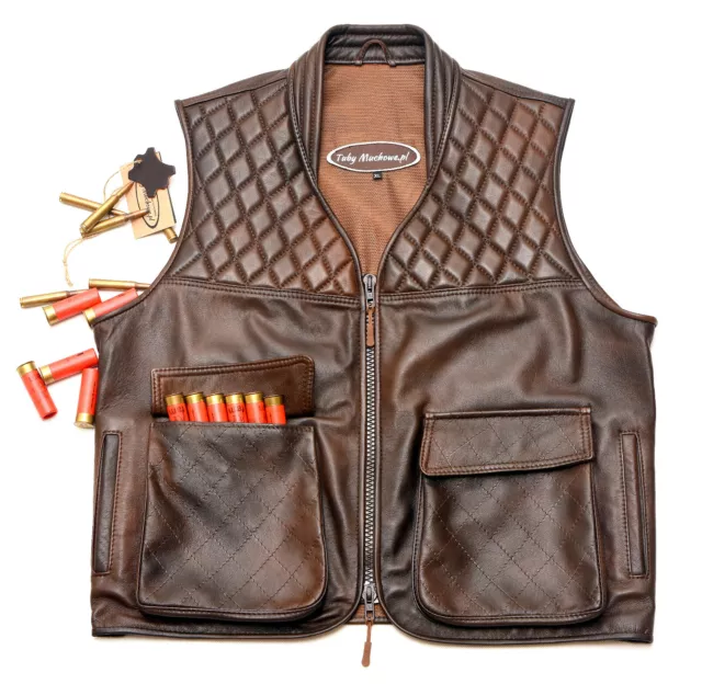 Leather Hunting Vest , Hand Made, Gift ,Hunting, Hunting Accessories