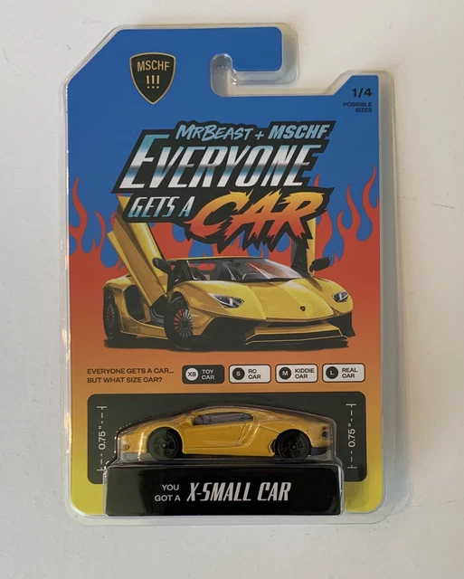 MR BEAST X Mschf Everyone Gets A Car X-Small Lamborghini 1/64 Die-Cast
