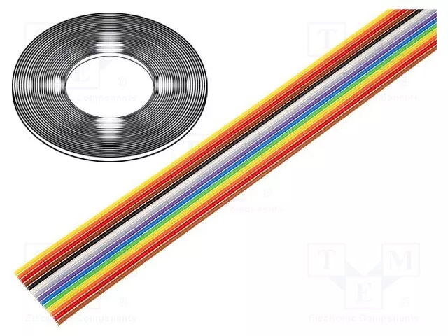 Bloqué 1.27mm Wire: Ruban 300V Flachbandleitungen Bariolé Cu PVC