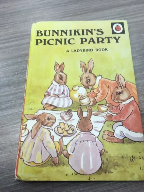 Vintage Ladybird Book Bunnikin’s Picnic Party Series 401 Matt Cover