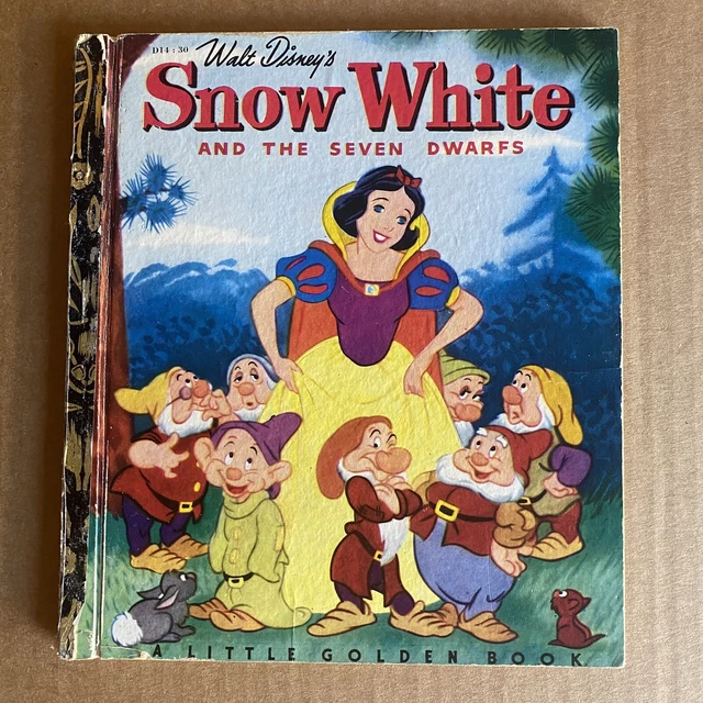 WALT DISNEY'S SNOW White and The Seven Dwarfs ~ Little Golden Book 1961 ...