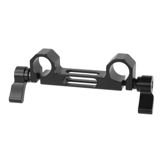 CAMVATE Aluminum 15mm Double Rod Holder Clamp For Photographic Rod Support Setup