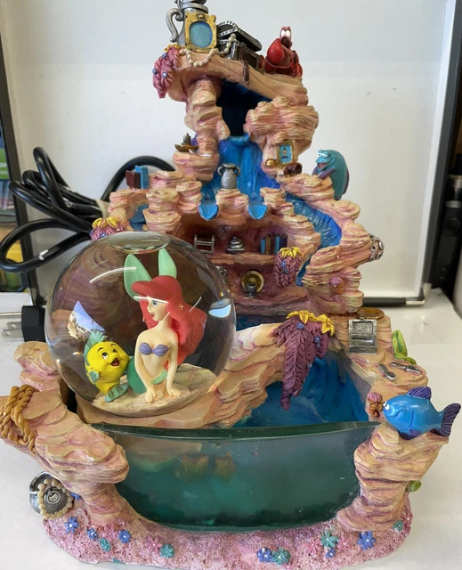 DISNEY, THE LITTLE MERMAID, Water Fountain & Snow Globe! $100.00 - PicClick