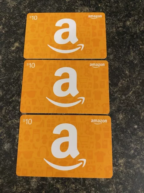 Amazon $10 X 3 Gift Cards Total $30