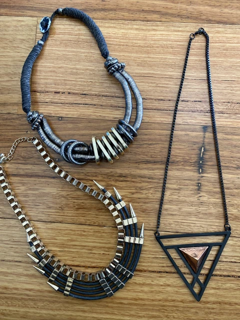 Bulk Statement Jewellery Lot Chains Necklace Unique Chunky Lot A