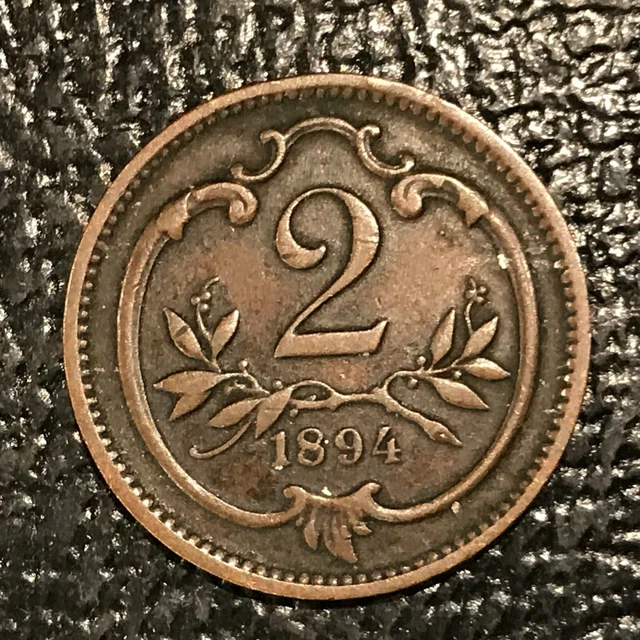 High Grade Vf/Xf Austria 2 Heller Coin-Mar200