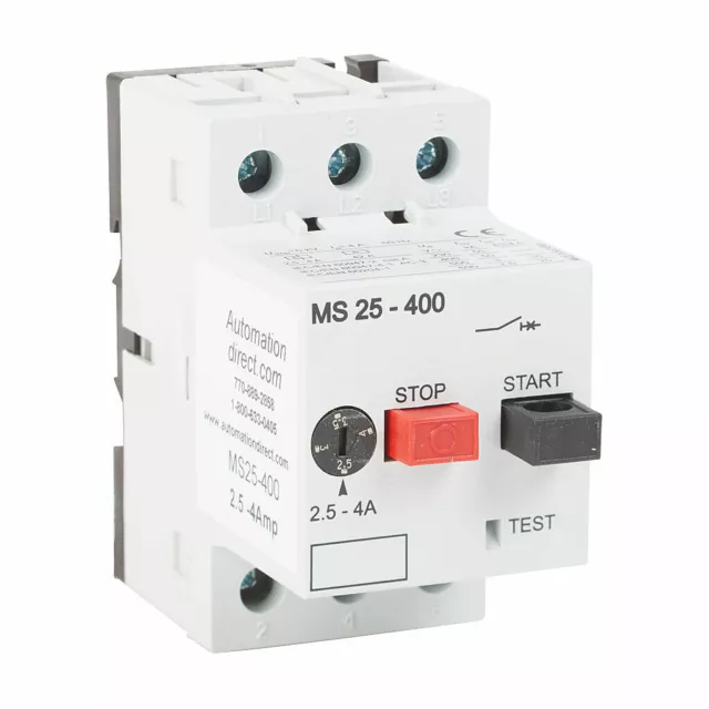 Automazione Diretto Manuale Motore Starter MS25-400 2.5-4 Ampere Nuovo
