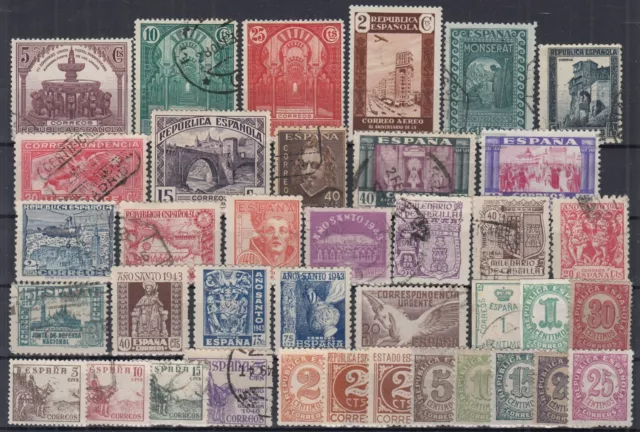 SPAIN 1920 - 1945 ☀ nice collection / lot (see scan) ☀ 38v used & MH